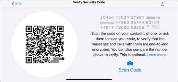 نوع رمزگذاری حساب واتساپ را بررسی کنید