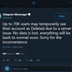 برخی از اکانت های تلگرام خود به خود حذف شده اند